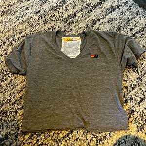 Aviator Nation Gray V-Neck T-Shirt / size M